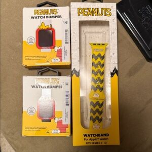 Peanuts Collectors Edition Yellow and Black Watchband Set
